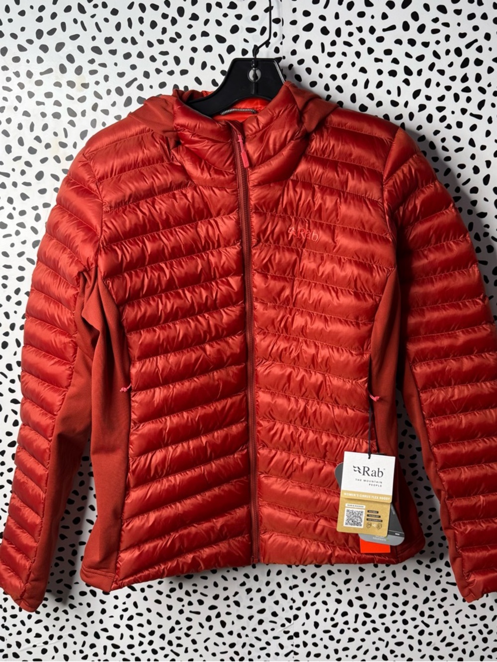 NWT Rab Cirrus Flex Hoody Women’s Medium Tuscan Red Primaloft Pertex Jacket